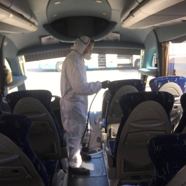 απολύμανση λεωφορείου