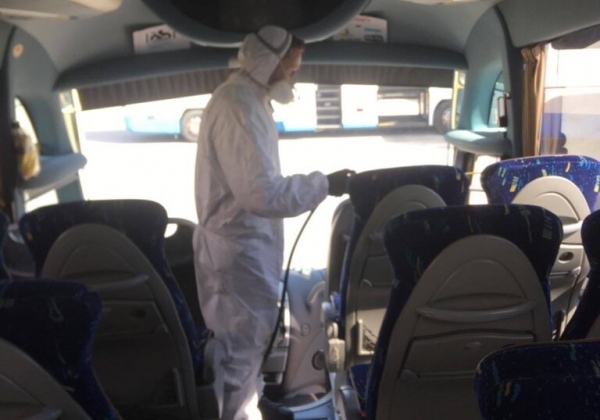 απολύμανση λεωφορείου